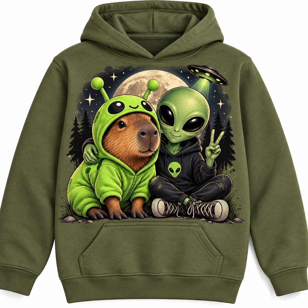 Capybara & Alien • Kids' Hoodie
